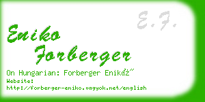 eniko forberger business card